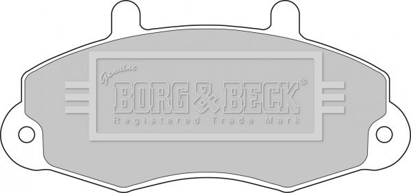 BORG & BECK Комплект тормозных колодок, дисковый тормоз BBP1107